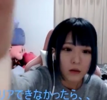 ゲーム配信者の青髪美少女がクリアできなかったら脱いで見せます罰ゲームｗｗｗｗ【ライブチャット動画】